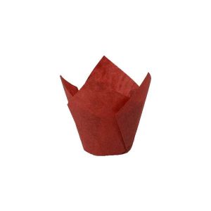Red Mini Tulip Cup 1 3/8″ Base 1-1/2 to 2-1/4 approx 50 count