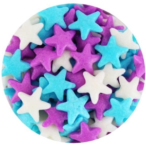 Light Blue, Purple  & White Star Quins 4 oz