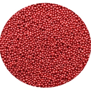 Red Shimmer Mini Pearl Beads 5 oz