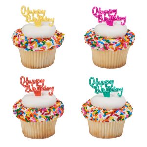 Happy Birthday Picks 2″ 12 count