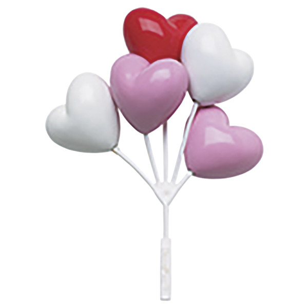 Balloon Cluster Hearts 4 1/2" 3 CT