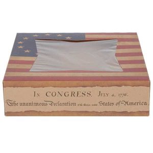 9″ x 9″x 2 1/2″ American Flag Pie Box Each