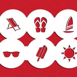 Summer Season Cupcake & Cookie Top Stencil Set