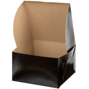 8″ x 8″ x 5″ Black Cake Box Each