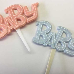 Baby Pick Blue & Pink 4″ x 2″ 2 count