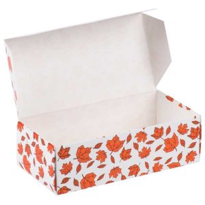 Fall Leaves Candy Box 5 1/2″ X 3 3/4″ x 1 3/4″ Each