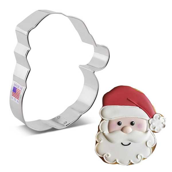 Santa Face Cookie Cutter 4.25" Each