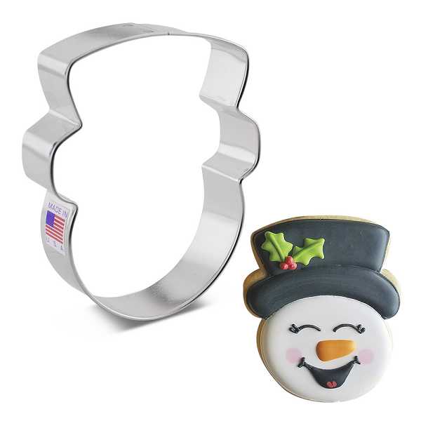Snowman Face Cookie Cutter 4.25" Each