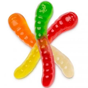 Mini Assorted Gummi Worms 8 OZ