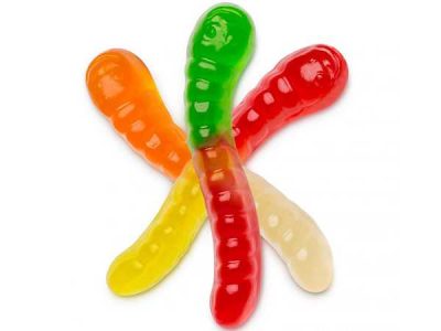 Mini Assorted Gummi Worms 8 OZ