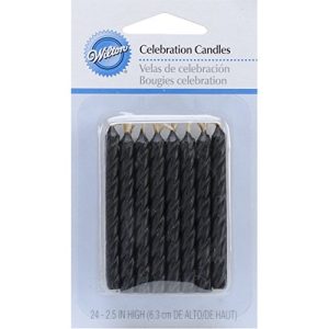 Celebration Black Color Candles 24 count