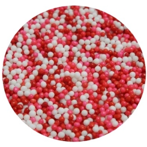Valentines Mix Red, White & Pink Nonpareils 8 oz