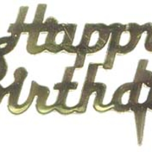 Happy Birthday Gold Script 2 count