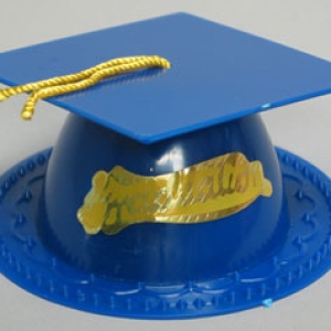 Grad Hat Royal Blue 3 1/2″ Each