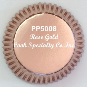 Rose Gold Mini Foil Cup 1 1/4″ Base x 7/8″ Wall approx 100