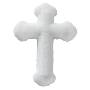 Small White Cross Dec-Ons 12 count