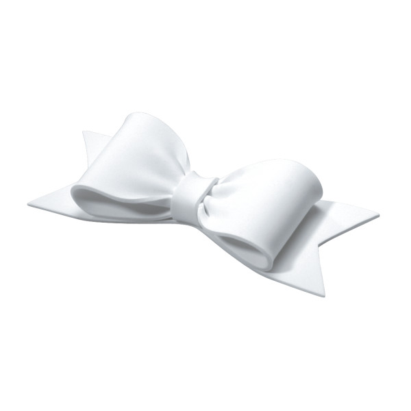 Bow White Large Gum Paste 6" Each - Image 2