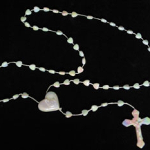 Rosary White 30″ Each