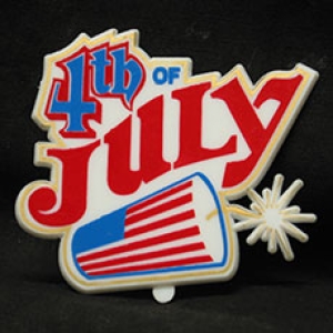 4th of July Firecracker Plaque 4 1/2″ Each