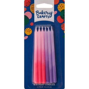 Ombre Candle Pink & Purple 12 count