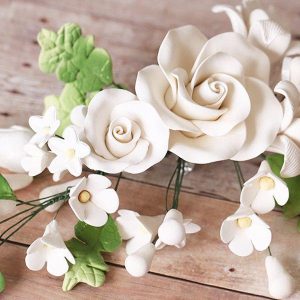 Rose White Spray Gum Paste Medium 4″ x 8″ Each