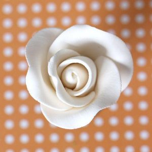 Tea Rose Ivory Gum Paste Small 1″x 1″ Each