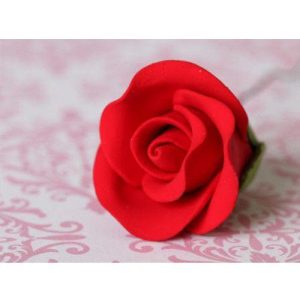 Tea Rose Red Gum Paste Small 1″x 1″ Each