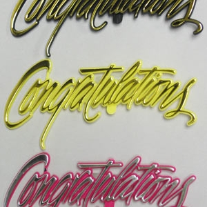 Congratulations Fancy  Script 3 count