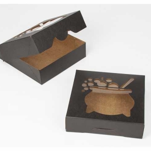 9″ x 9″ x 2 1/2″ Black/Brown Cauldron Window Timesaver Box Each