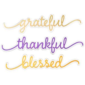 Thankful, Grateful Blessed Layon 3 Count