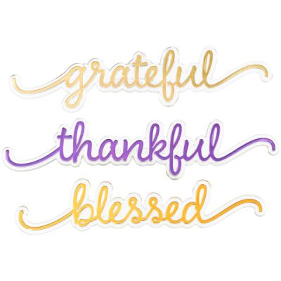 Thankful, Grateful Blessed Layon 3 Count