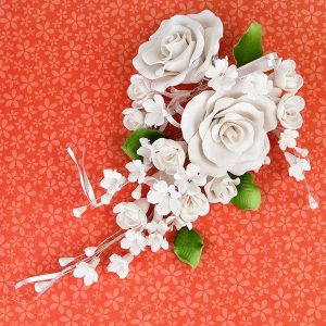 Rose White Spray Gum Paste Large Each