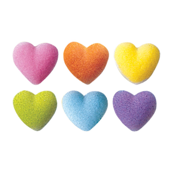 Rainbow Heart Charms Dec-Ons 24 count