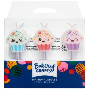Cupcake Shaped Candles 6 pcs