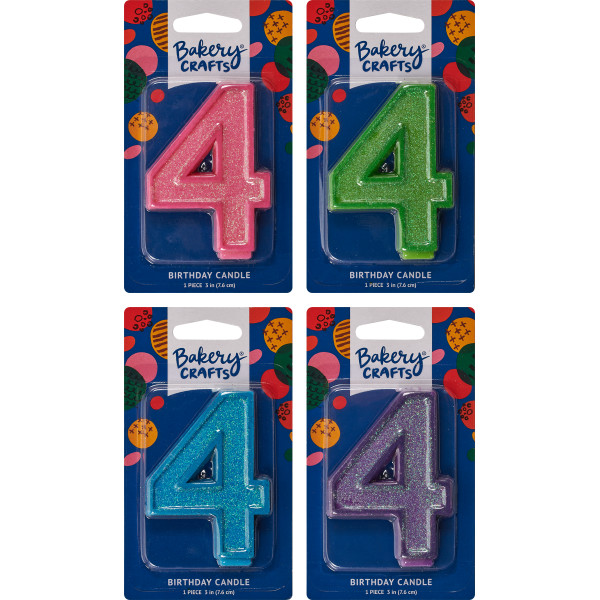 #4 Glitter Candles Each