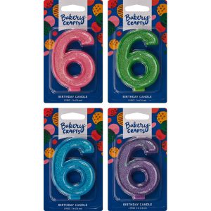 #6 Glitter Candles Each