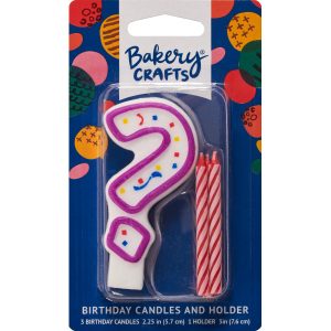 ? Party Purple Number Candle 3″ Each