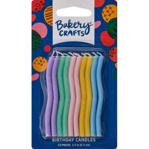 Pastel Wave Candle 2 1/2″ 10 Pieces
