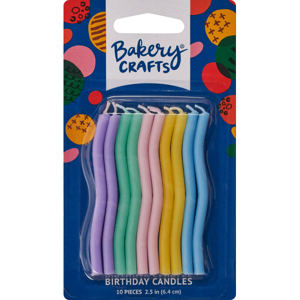 Pastel Wave Candle 2 1/2" 10 Pieces
