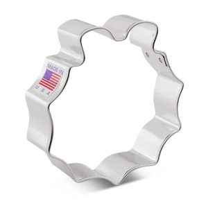 Small Christmas Wreath Cookie Cutter 3.25″x3.08″  Each