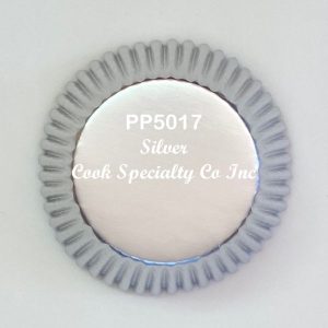 Silver Mini Foil Cup 1 1/4″ Base x 7/8″ Wall approx 100