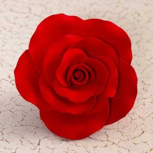 Rose Red Gumpaste Large 2.5″ x 2.5″ Each