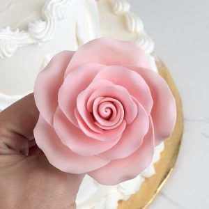 Rose Pink Gumpaste Large 2.5″ x 2.5″ Each