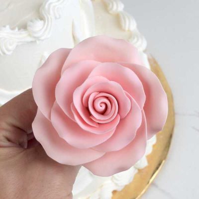 Rose Pink Gumpaste Large 2.5" x 2.5" Each