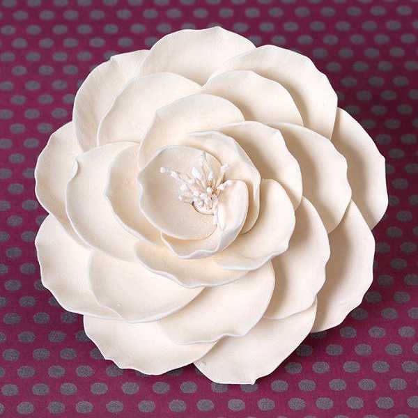 Briar Rose Large Ivory 4" Each