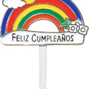 Feliz Cumpleanos Rainbow 3 1/2″ Each