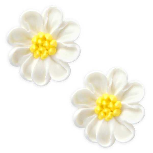 White Daisy Royal Icing 12 count