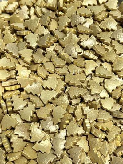 Christmas Tree Gold (Thick) Sprinkles 5 ounce