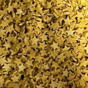 Gold Star Shaped Quins (not Metallic) 4 ounce