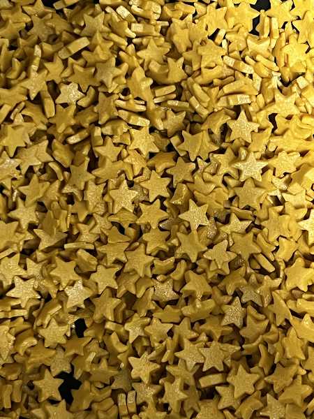 Gold Star Shaped Quins (not Metallic) 4 ounce